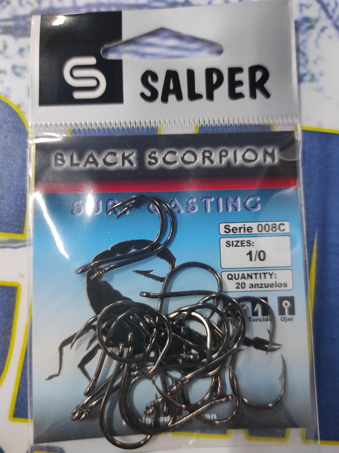 Anzuelo num1/0 - Scorpion 008C - 20unid - picoloro ojal - 580779