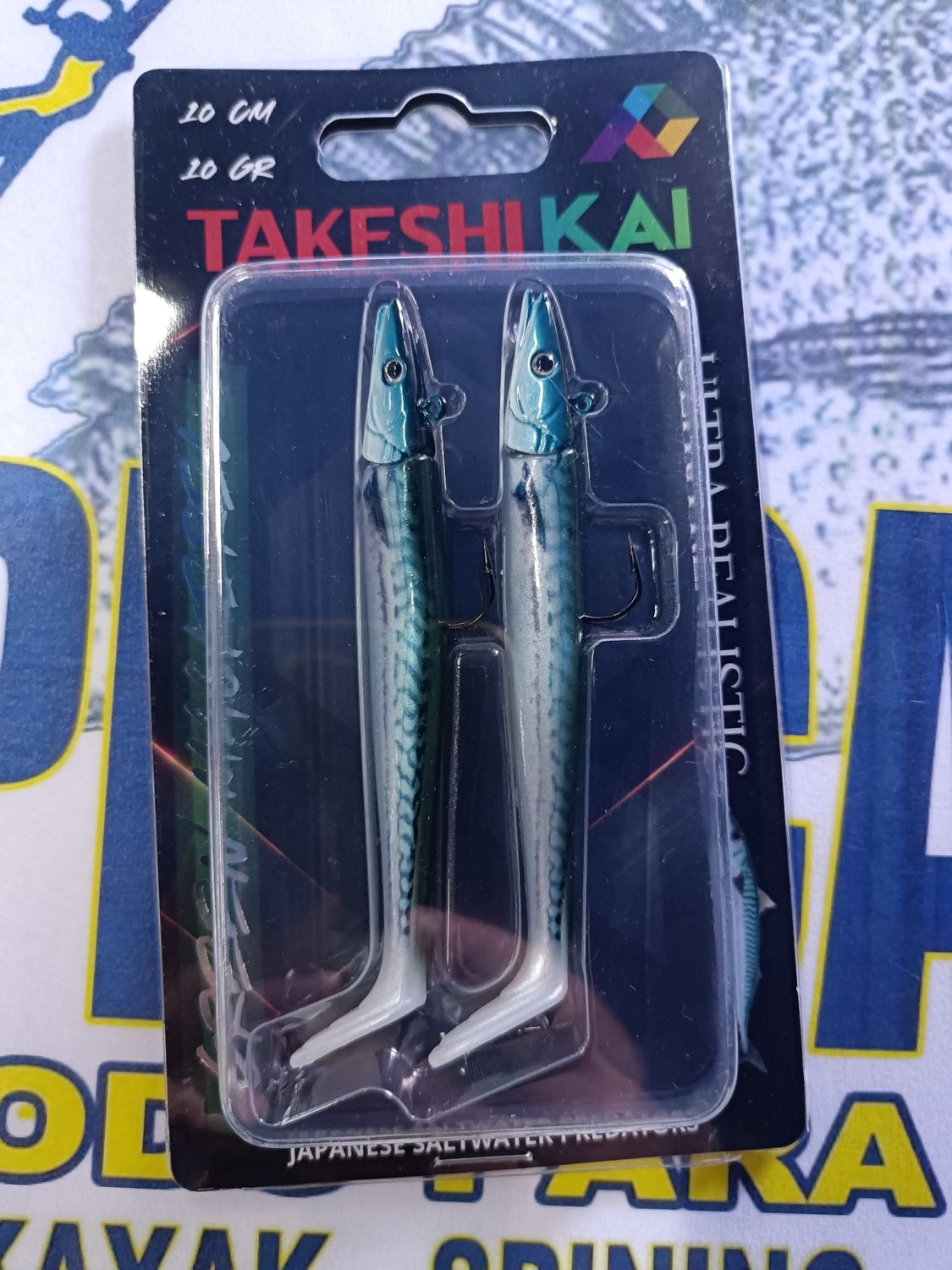 Vinilo cabeza plomada TakeshiKai 10Cm - 10Gr / 2 Und / Green Mackerel / Ultra Realista / 906332