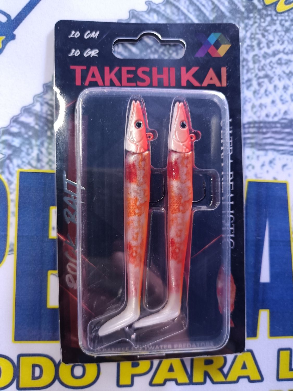 Vinilo cabeza plomada TakeshiKai 10Cm - 10Gr / 2 Und / Rock Bait / Ultra Realista / 906356