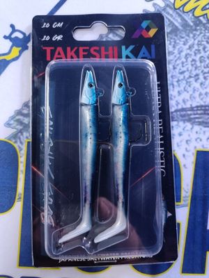 Vinilo cabeza plomada TakeshiKai 10Cm - 10Gr / 2 Und / Blue Sardine / Ultra Realista / 906325