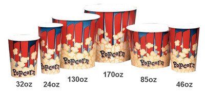 Popcorn Cup rouge 46oz, 50 pces