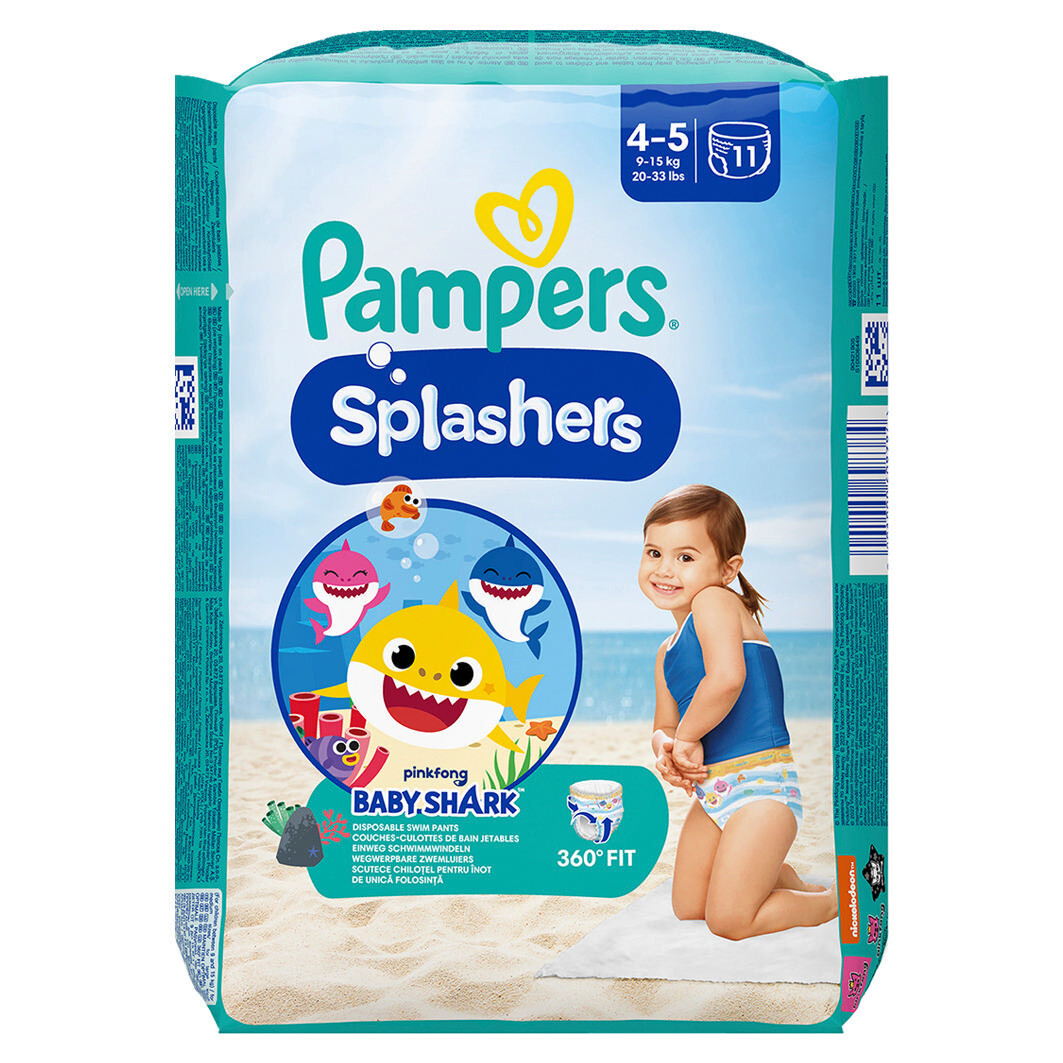 PAMPERS SPLASHERS NO. 4-5 11 PCES