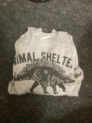 Pull manches longues motif dinosaures H&M gris taille 134-140