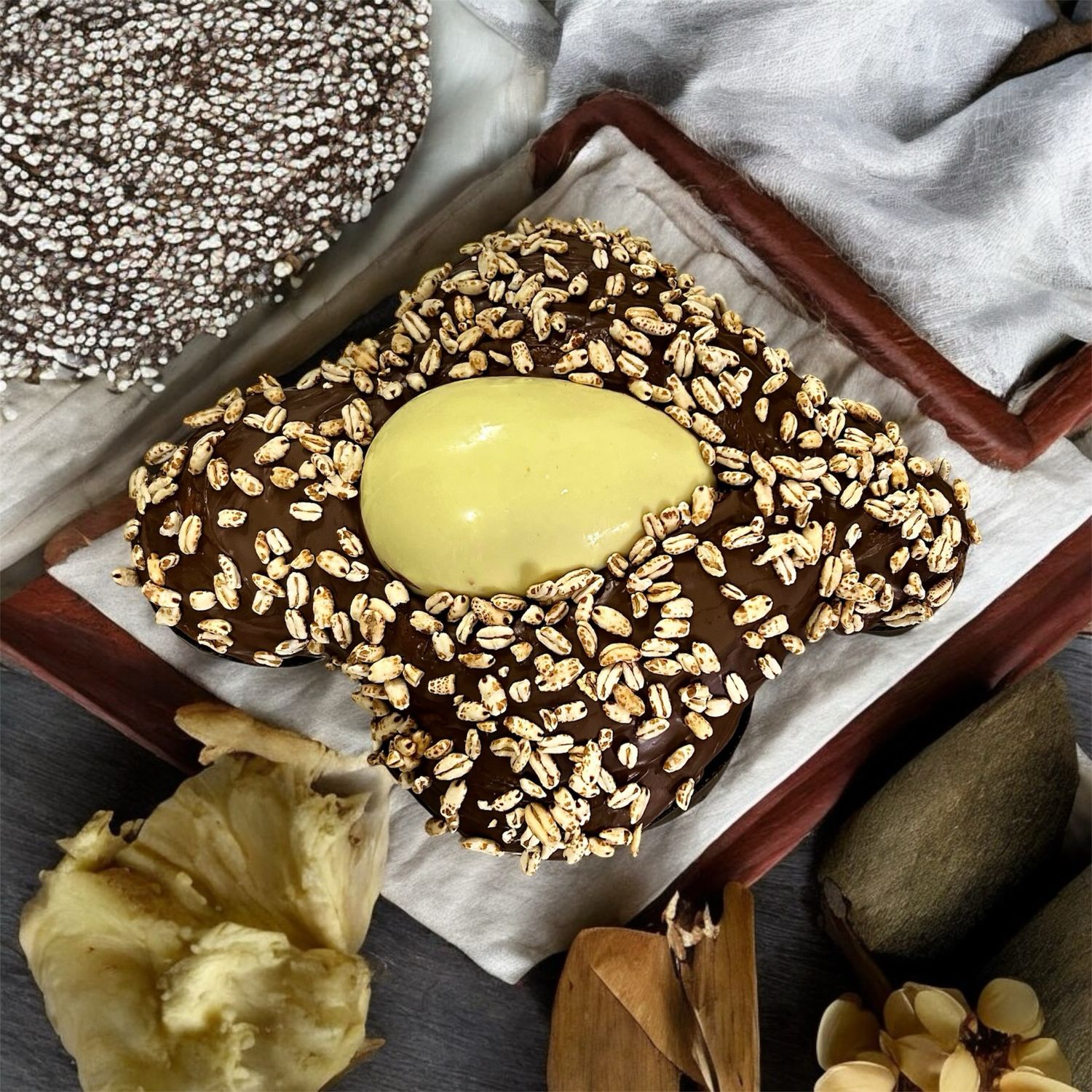 Colombella ripiena di crema k.cereali