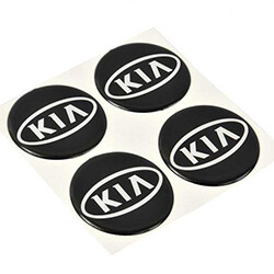 Наклейка на ц.о диска алюминий Kia D60 комплект