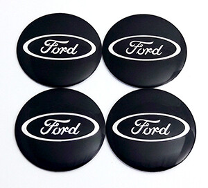 Наклейка на ц.о диска алюминий Ford D60 черные комплект