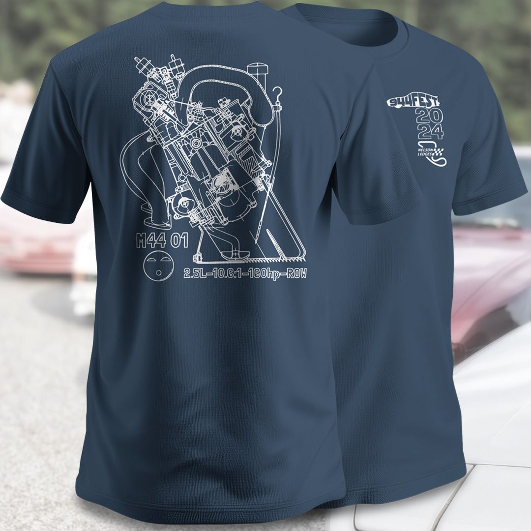 944 Engine Drawing Shirt - 944Fest 2024