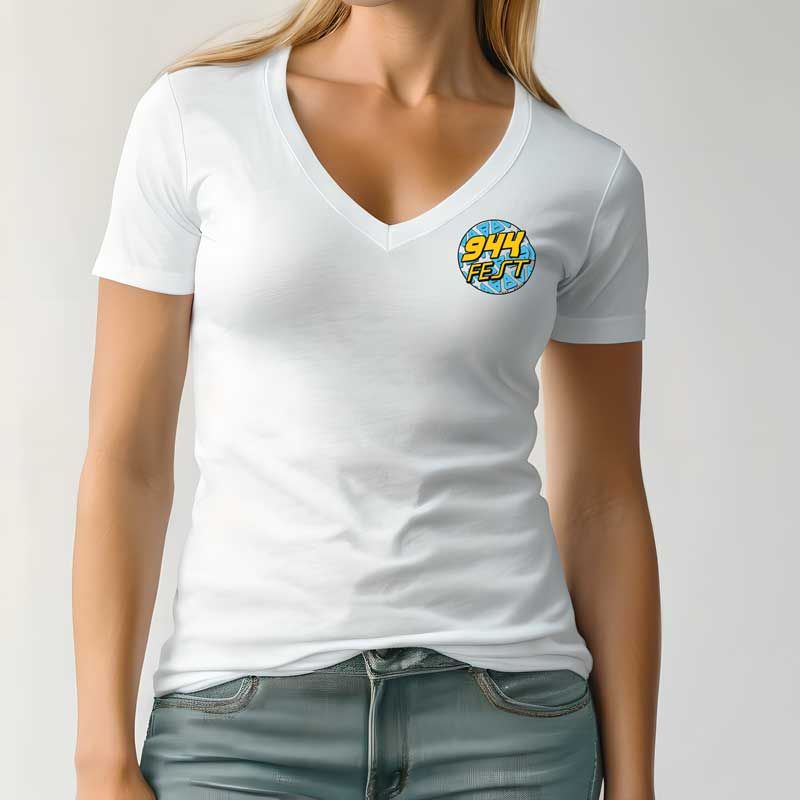 Skull Racer Shirt - Ladies V-Neck