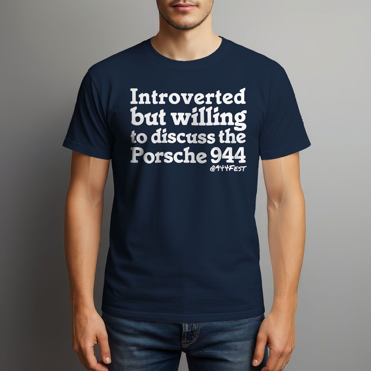Introvert Porsche 944 Shirt - BLUE