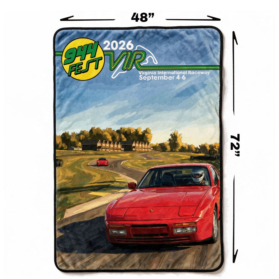 944Fest 2026 Backwards Esses Blanket 72" x 48" - 944Fest 2026