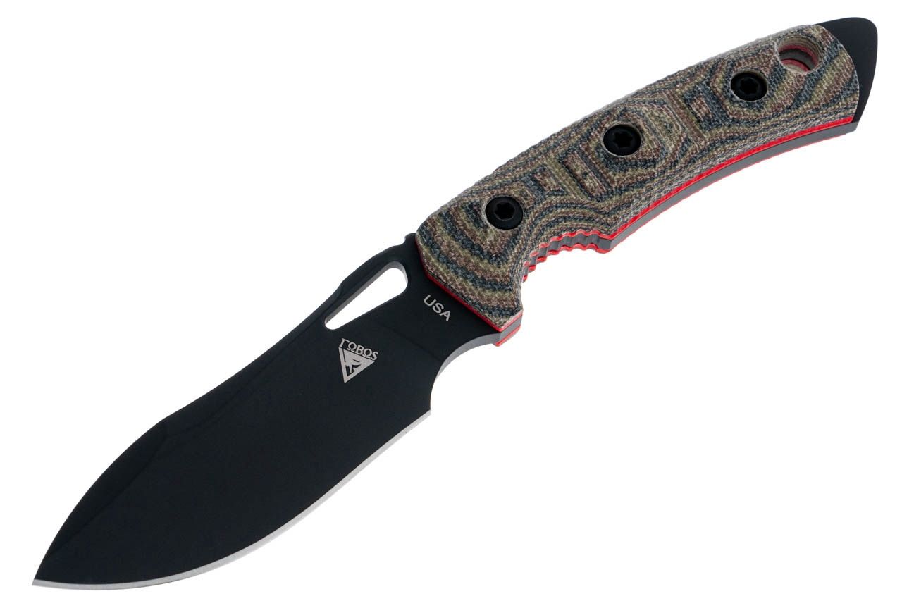 Tier1-Mini, PVD, CAMO Micarta w/ RED Liners