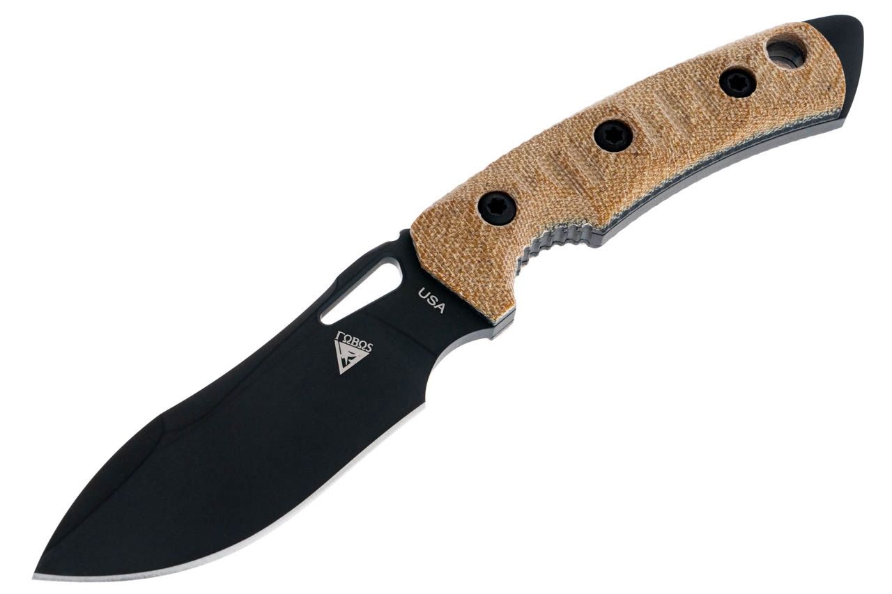 Tier1-Mini, PVD, NATURAL Micarta w/ BLACK Liners