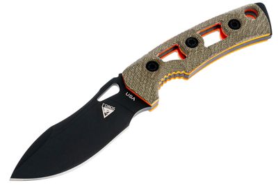 Tier1-Mini Mini, PVD, OD GREEN Micarta w/ ORANGE Liners