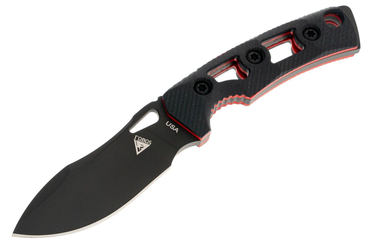 Tier1-Mini Mini PVD, BLACK Micarta w/ RED G10 Liners