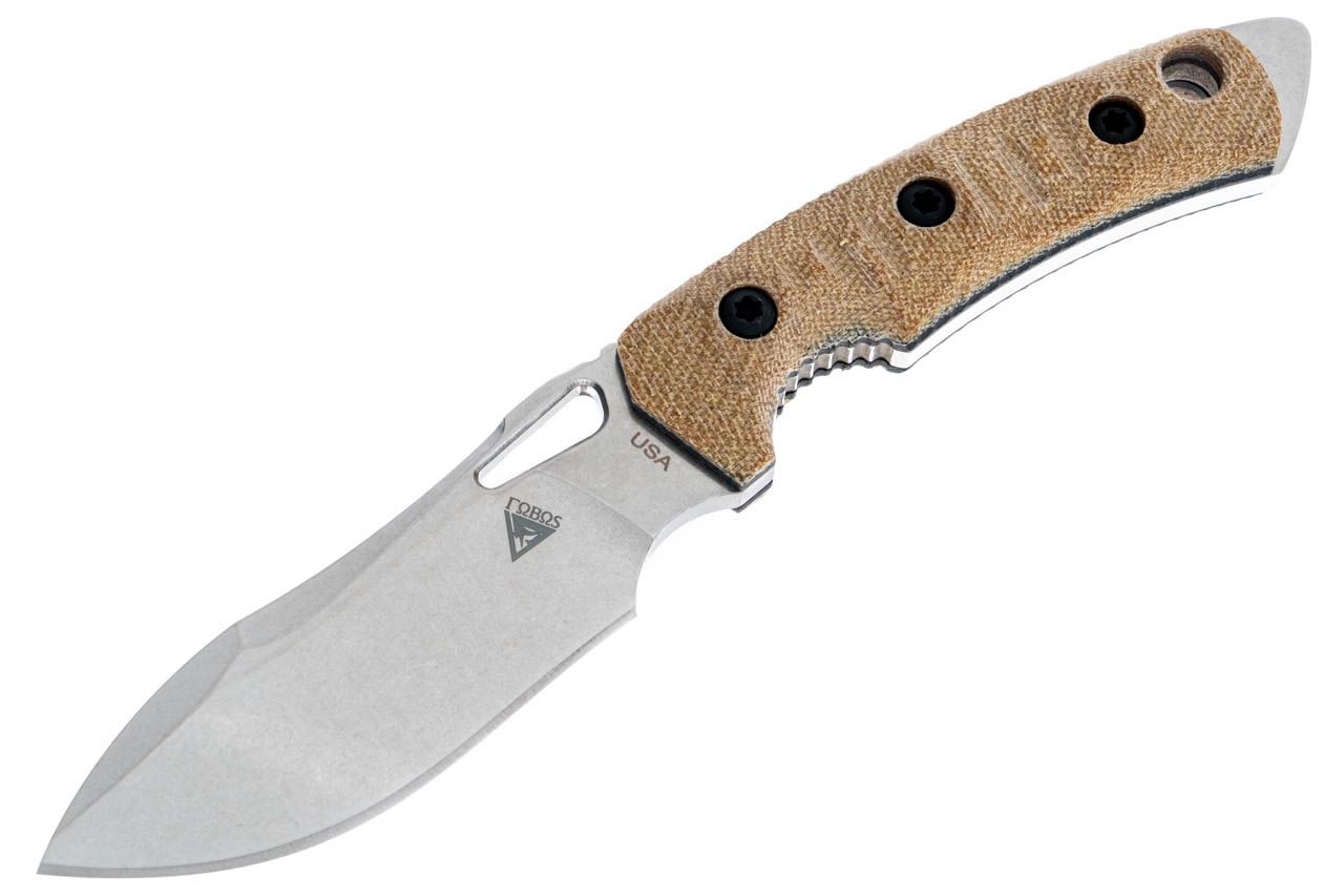 Tier1-Mini, SW, NATURAL Micarta w/ BLACK Liners