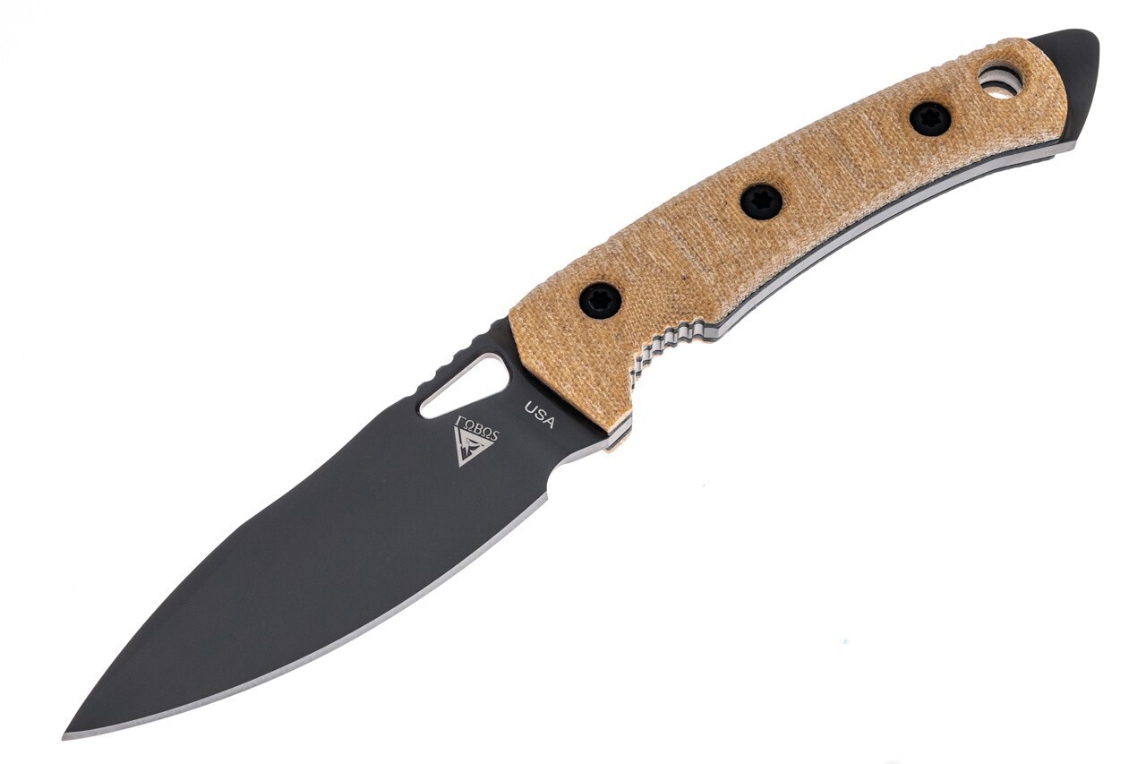 Cacula, PVD, NATURAL Micarta w/ BLACK liners