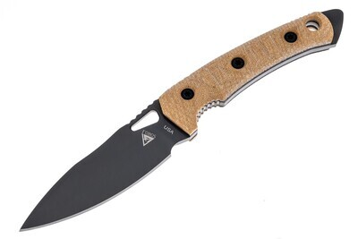 Cacula, PVD, NATURAL Micarta w/ BLACK liners
