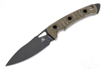 Cacula, PVD, OD GREEN Micarta w/ ORANGE liners