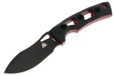 Tier1-Mini Mini PVD, BLACK Micarta w/ RED Liners