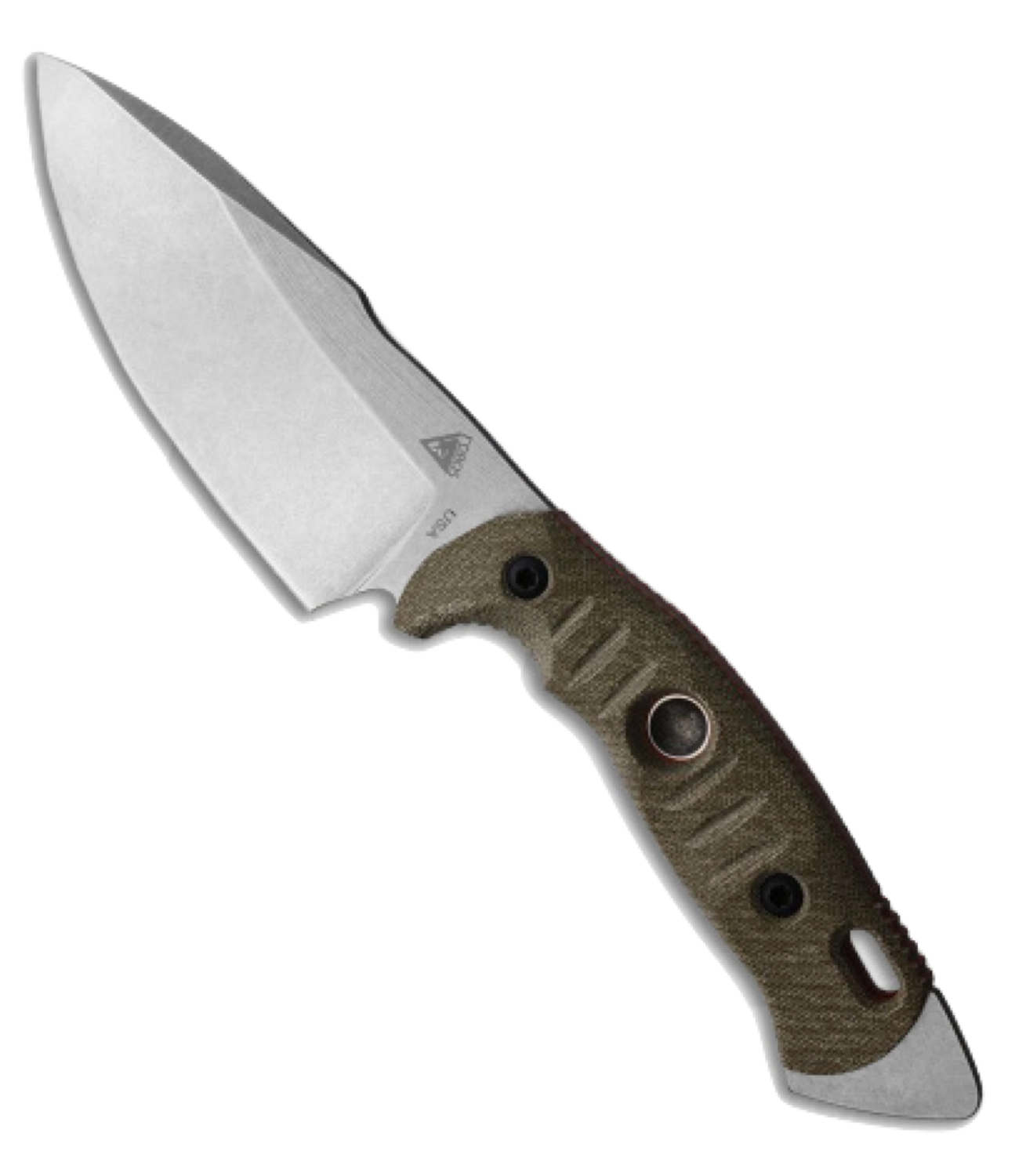 Alaris Camp Knife, SW, OD GREEN Micarta w/ RED G10 Liners
