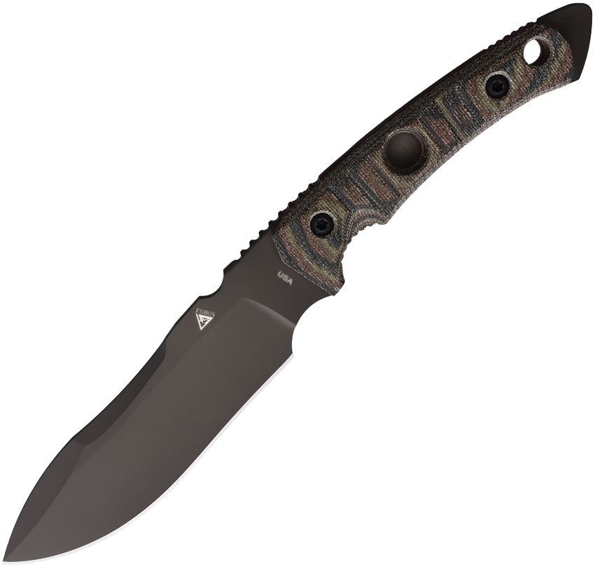 Tier 1-BC PVD - CAMO Micarta w/ Red G10 Liners