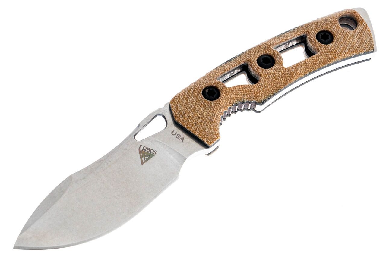 Tier1-Mini Mini, SW, NATURAL Micarta w/ BLACK Liners