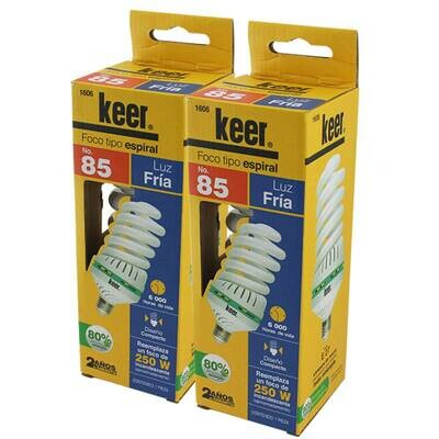 Foco tipo espiral No.65 marca Keer