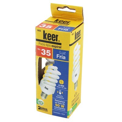 Foco tipo espiral No.35 Marca Keer