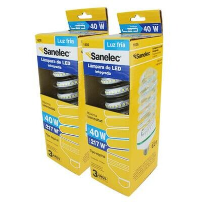 Foco de led tipo espiral 40w marca Sanalec