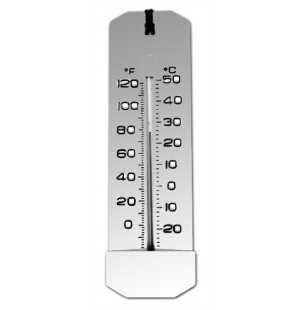 THERMOMETER - 10IN DELUXE - WHITE