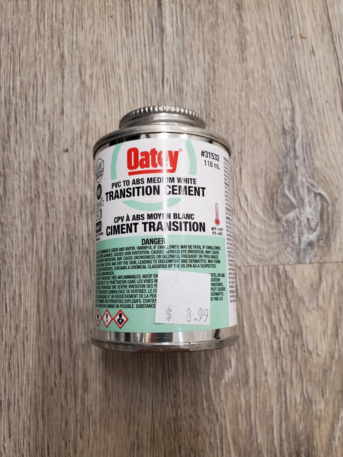 OATEY PVC TO ABS TRANSITION CEMENT 4OZ
