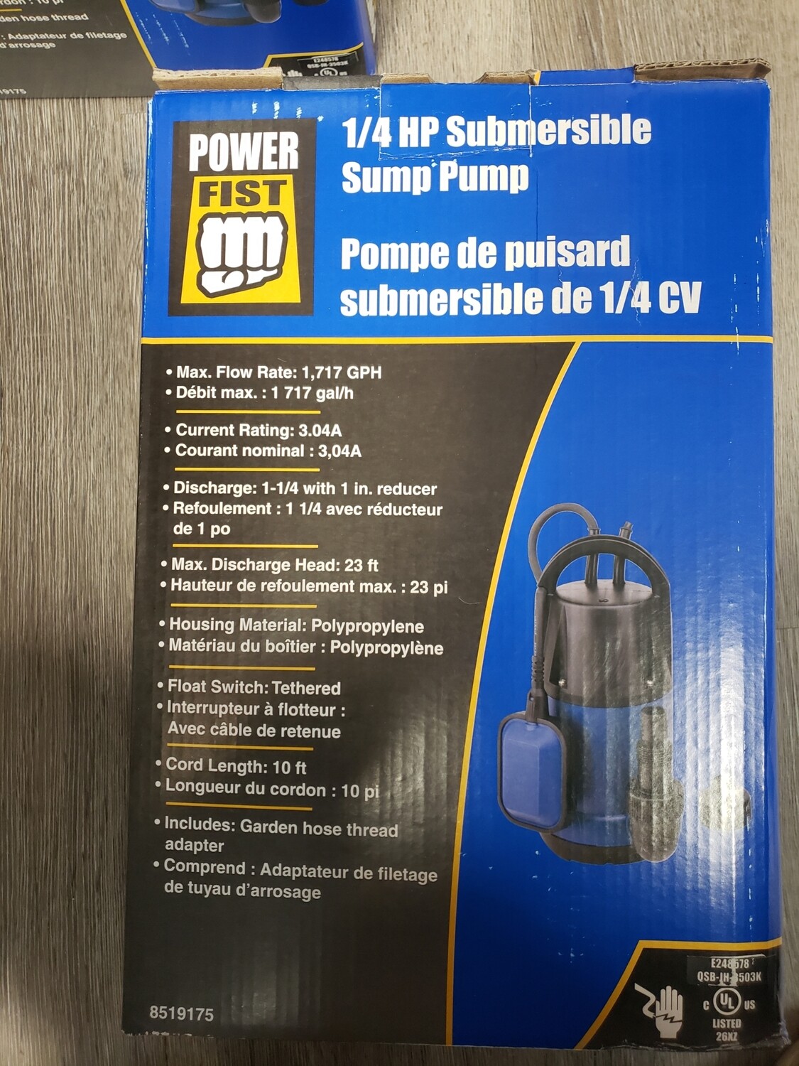 1/4 HP SUMP PUMP