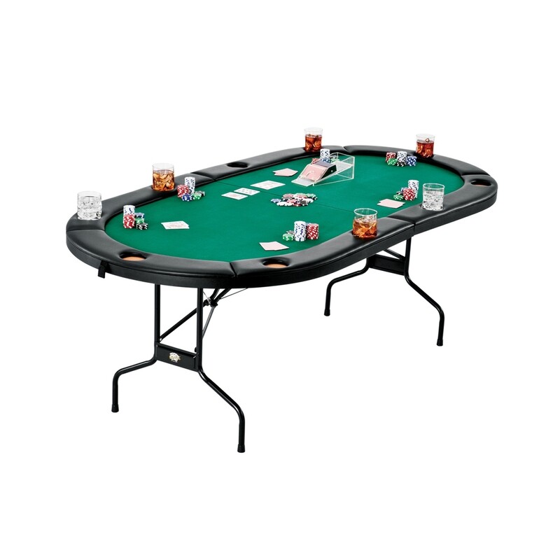 FOLDING TEXAS HOLDEM POKER TABLE W/ LEGS