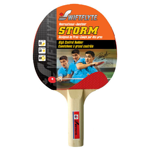 SWIFTFLYTE STORM STRAIGHT HANDLE TABLE TENNIS BAT