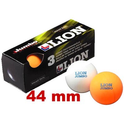 LION JUMBO TABLE TENNIS BALLS 44MM (3)