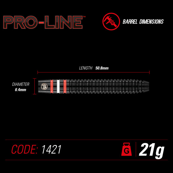 WINMAU PRO-LINE DARTS, SELECT WEIGHT: 21g