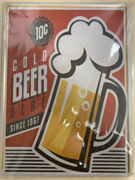 Metal Sign - Cold Beer Here