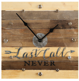 Pub Sign - Last Call Never Clock