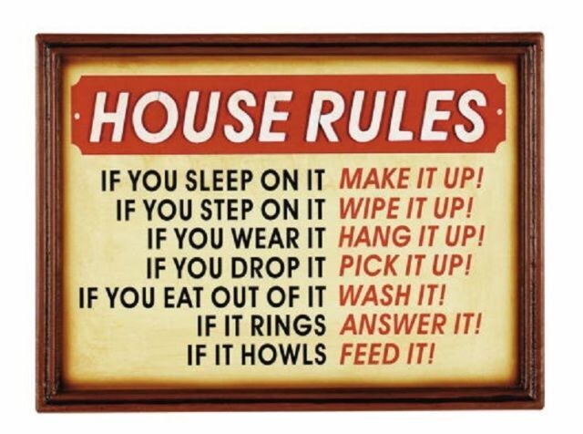 Pub Sign - House Rules
