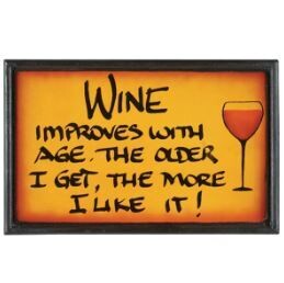 Pub Sign - Wine Improves