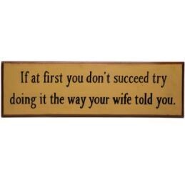 Pub Sign - If at first you don't Succeed