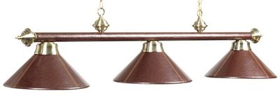 54" Brown Leather Billiard Light