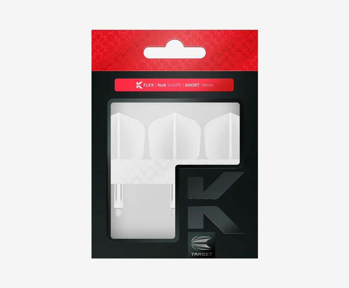 Target K-Flex Integrated Flight &amp; Shaft System – White (No.6)