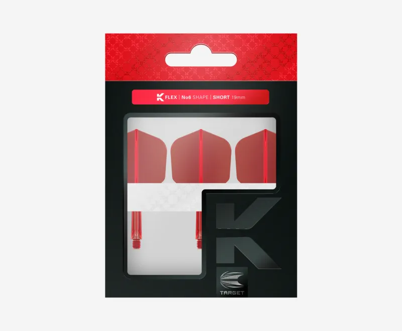 Target K-Flex Integrated Flight &amp; Shaft System – Red (No.6)