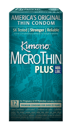 Kimono MicroThin with Aqua Lube Condoms