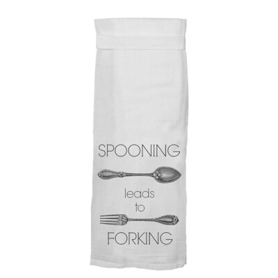 Spooning Leads to Forking Flour Towel