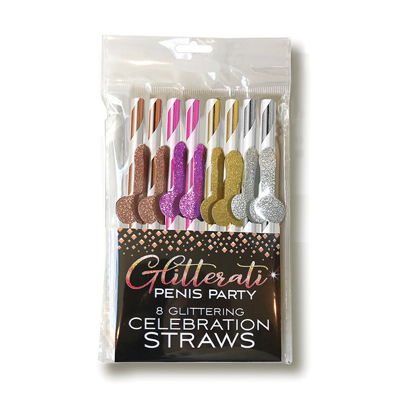 Glitterati Penis Cocktail Straws