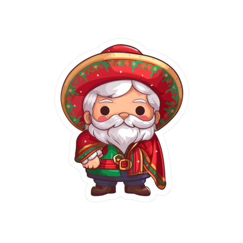 Mexican Santa Kiss-Cut Vinyl Decal Sticker