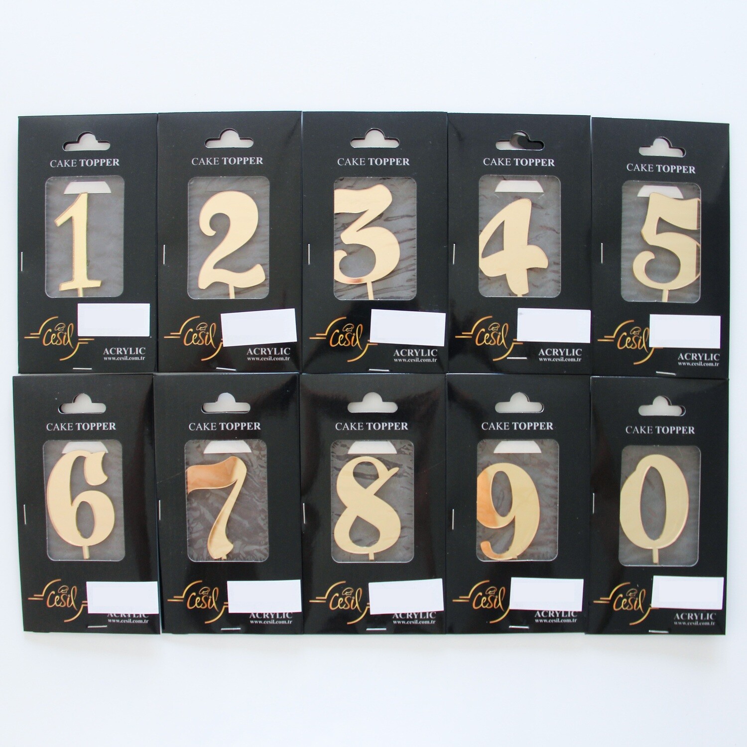 Topper Rakam 6CM Altın