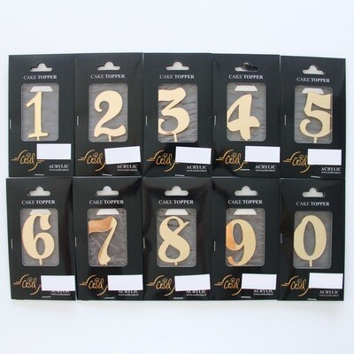 Topper Rakam 6CM Altın